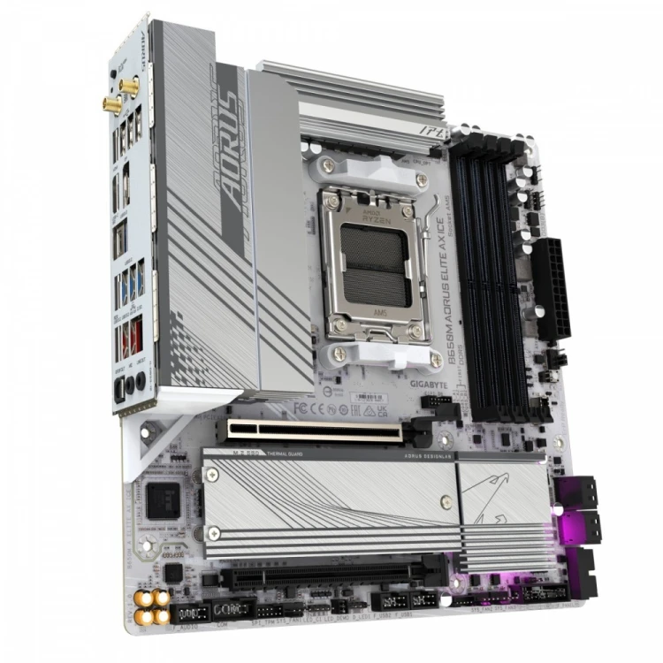 Gigabyte Płyta główna B650M A ELITE AX ICE HDMI/DP M2 m.ATX