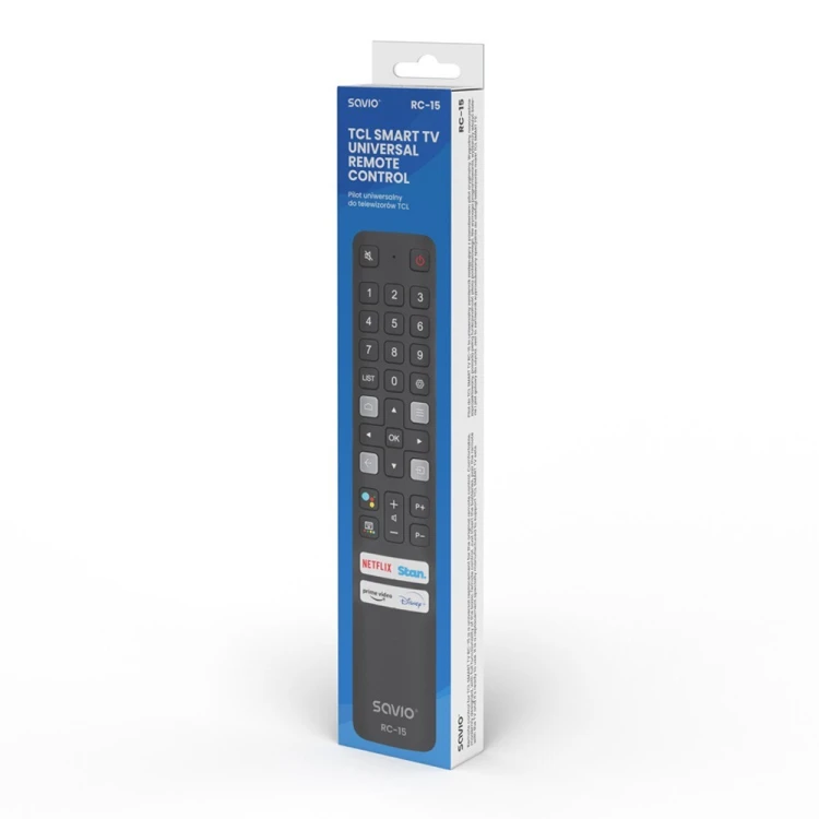 Savio Pilot uniwersalny/zamiennik do TV TCL, Smart TV, RC-15