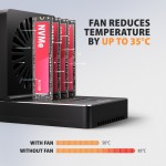 AXAGON ADSA-M2C44 Stacja dokująca USB4 dla 4x M.2 NVMe SSD z funkcją klonowania dysków bez komputera