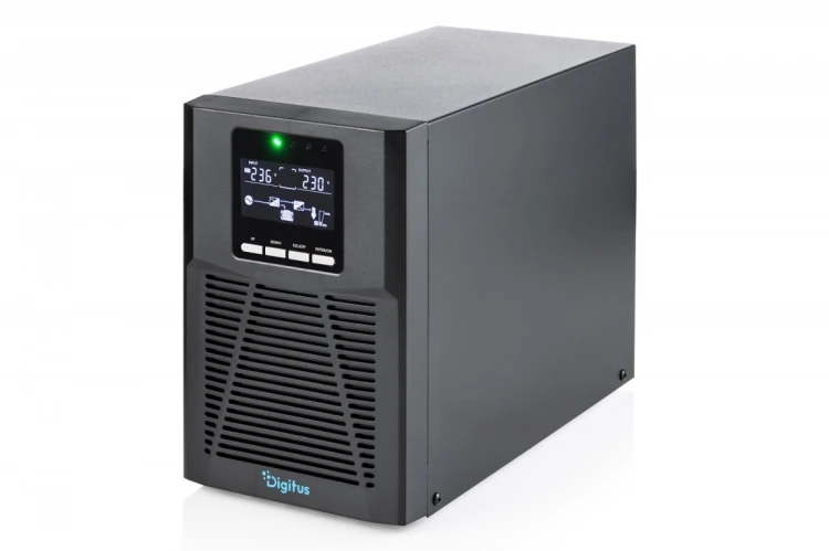Digitus Zasilacz awaryjny UPS Online Tower 19" LCD 1000VA/1000W 2x12V/9Ah 4xC13 1xC14 USB RS232 RJ45 GŁ.293mm