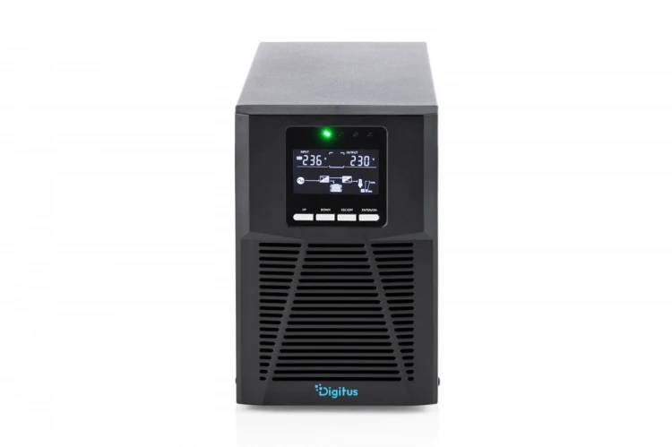 Digitus Zasilacz awaryjny UPS Online Tower 19" LCD 1000VA/1000W 2x12V/9Ah 4xC13 1xC14 USB RS232 RJ45 GŁ.293mm