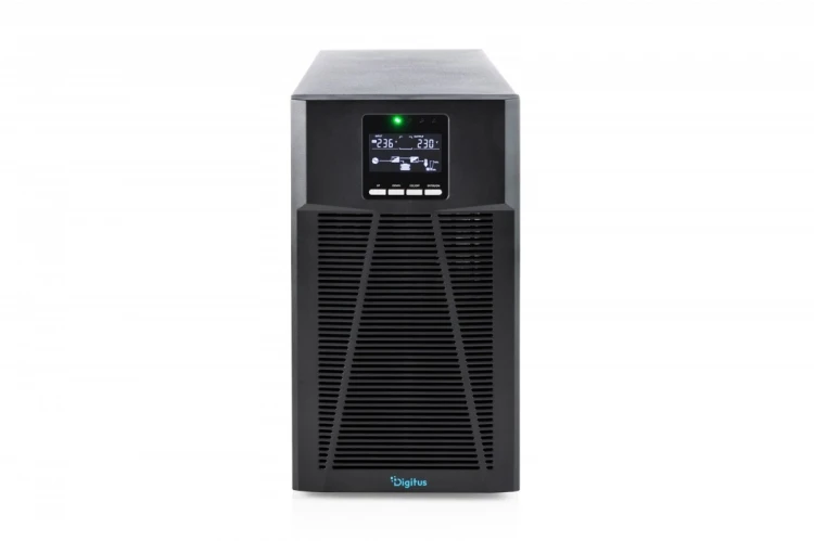 Digitus Zasilacz awaryjny UPS Online Tower 19" LCD 2000VA/2000W 4x12V/9Ah 8xC13 1xC14 USB RS232 RJ45 GŁ.460mm