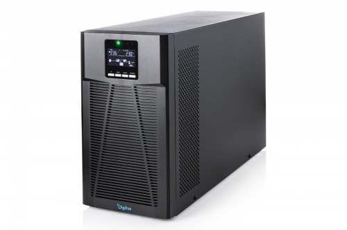 Digitus Zasilacz awaryjny UPS Online Tower 19" LCD 3000VA/3000W 6x12V/9Ah 8xC13 1xC19 1xC14 USB RS232 RJ45 GŁ.460mm