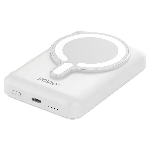 Savio Powerbank 10000 mah magnetyczny biały BA-13