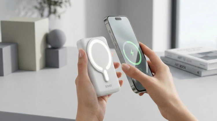 Savio Powerbank 10000 mah magnetyczny biały BA-13