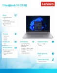 Lenovo Laptop ThinkBook 14 G9 21UY00G2PB W11Pro 7 240H/16GB/512GB/INT/14.0 WUXGA/arctic grey/3YRS OS + 1Yr CI + CO2 Offset