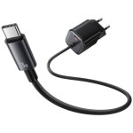 USAMS Ładowarka sieciowa JC Series CC261 20W GaN Fast Charger wbudowanykabel USB-C biały