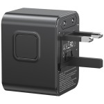USAMS Ładowarka travel adapter 17W CC308 USB-C + USB-A 4w1 US/AU/EU/UK czarna