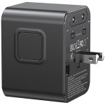 USAMS Ładowarka travel adapter 17W CC308 USB-C + USB-A 4w1 US/AU/EU/UK czarna