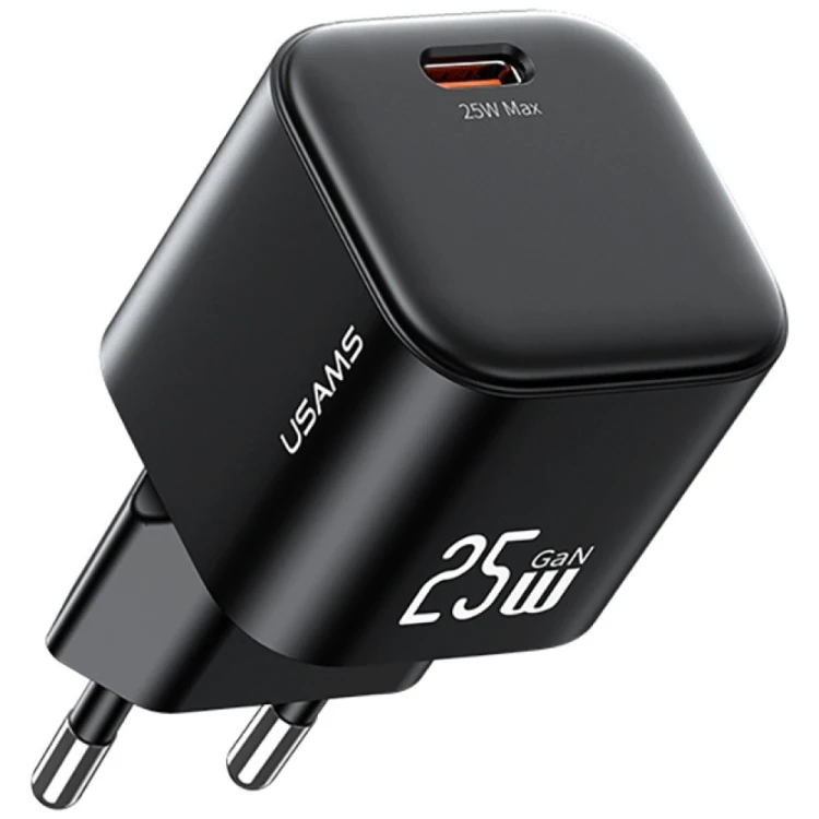 USAMS Ładowarka sieciowa JC Series CC289 25W GaN Fast Charger USB-C    czarna