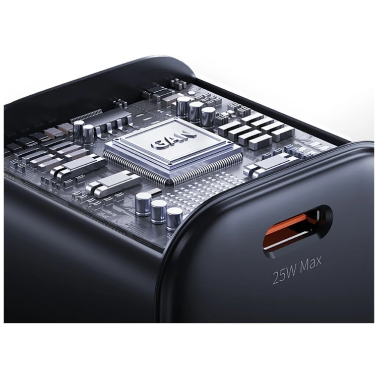 USAMS Ładowarka sieciowa JC Series CC289 25W GaN Fast Charger USB-C    czarna