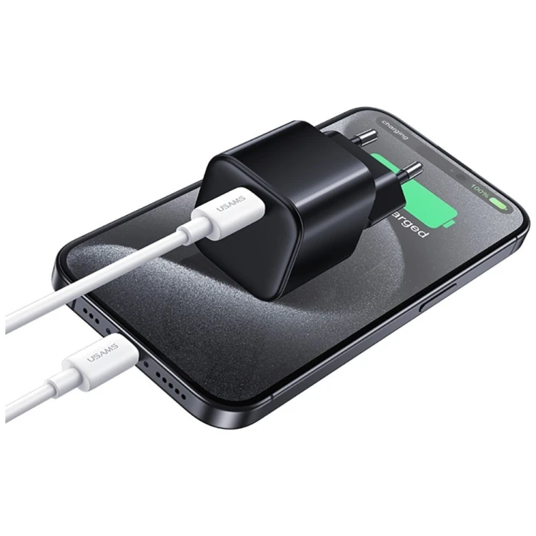 USAMS Ładowarka sieciowa JC Series CC289 25W GaN Fast Charger USB-C    czarna