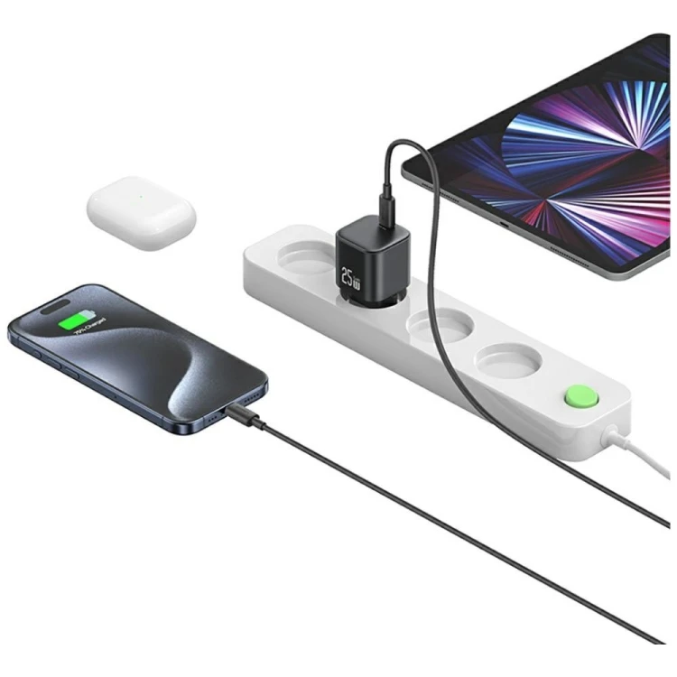 USAMS Ładowarka sieciowa JC Series CC289 25W GaN Fast Charger USB-C    czarna