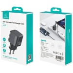 USAMS Ładowarka sieciowa JC Series CC289 25W GaN Fast Charger USB-C    czarna