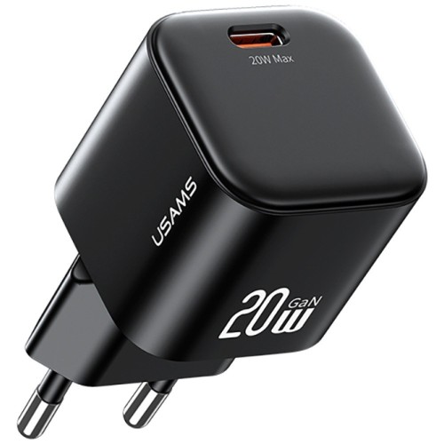 USAMS Ładowarka sieciowa JO Series CC260 20W USB-C + kabel USB-C/Lightning 1m biała
