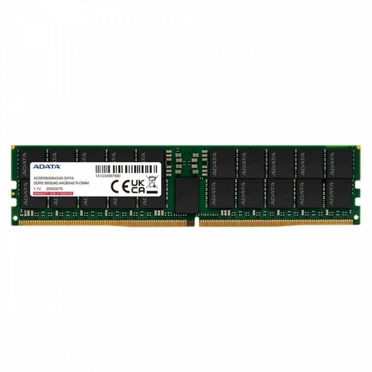 Adata Pamięć serwerowa DDR5 5600 RDIMM 64GB CL46 ST (Hynix 4096x4)