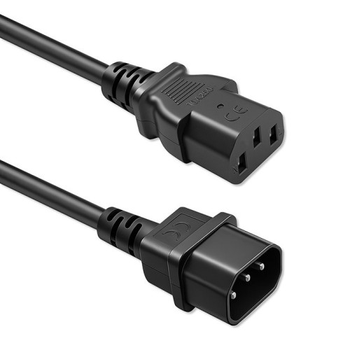 Qoltec Kabel zasilający IEC C13 | C14 | 3x0.75mm2 | Czysta miedź Cu | 2m