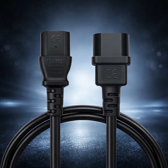 Qoltec Kabel zasilający IEC C13 | C14 | 3x0.75mm2 | Czysta miedź Cu | 2m