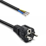 Qoltec Kabel zasilający SCHUKO CEE 7/7 (E/F) | miedź Cu | odizolowany lutowany | 3x1.0mm2 | 1.8m