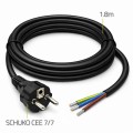 Qoltec Kabel zasilający SCHUKO CEE 7/7 (E/F) | miedź Cu | odizolowany lutowany | 3x1.0mm2 | 1.8m