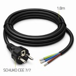 Qoltec Kabel zasilający SCHUKO CEE 7/7 (E/F) | miedź Cu | odizolowany lutowany | 3x1.0mm2 | 1.8m