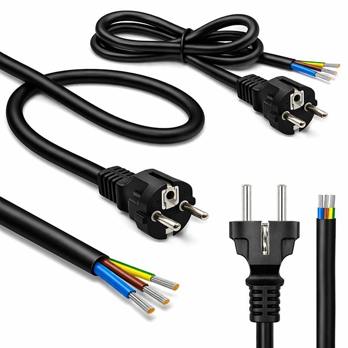 Qoltec Kabel zasilający SCHUKO CEE 7/7 (E/F) | miedź Cu | odizolowany lutowany | 3x1.0mm2 | 1.8m