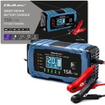Qoltec Ładowarka 12V 15A | Prostownik z funkcją naprawy | AGM GEL       LiFePO4 | 9-stopniowe ładowanie