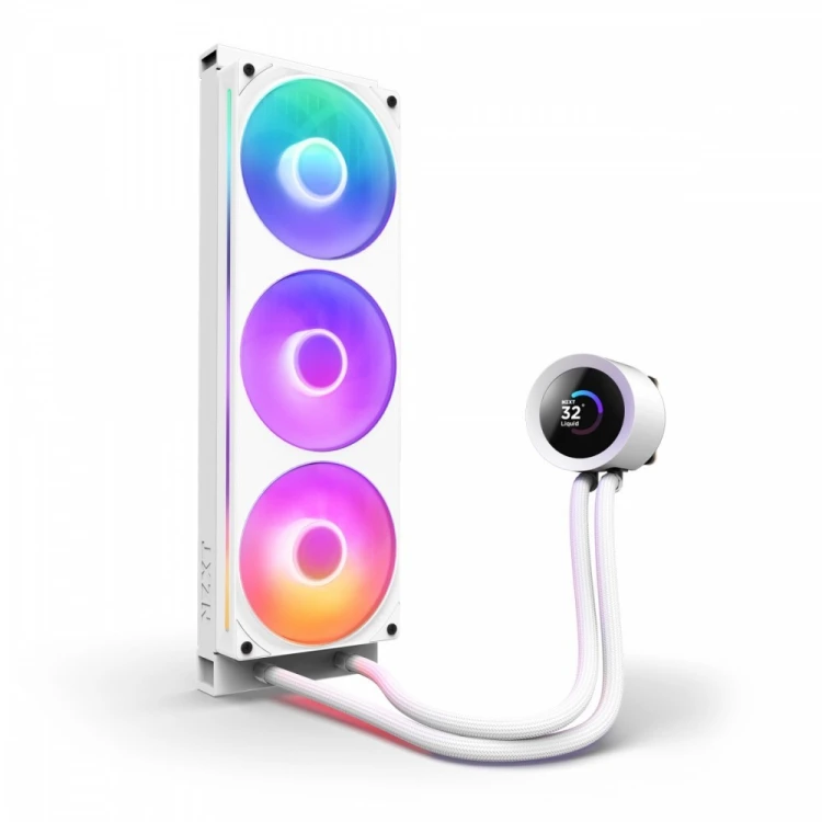 NZXT Chłodzenie wodne Kraken plus 360 RGB LCD białe