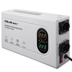 Qoltec Stabilizator napięcia AVR 2000VA | 1200W | Toroidalny transformator