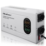 Qoltec Stabilizator napięcia AVR 2000VA | 1200W | Toroidalny transformator