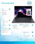 Dell Laptop XPS 14 DA14260 Win11Pro Core Ultra X7 358H/32GB/2TB/14 TOUCH/2,8K/Intel Arc/FgrPr/Cam/Mic/Backlit Kb/3 Cell/3Y ProSupport