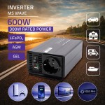 Qoltec Przetwornica napięcia MS Wave | 12V na 230V | 300/600W