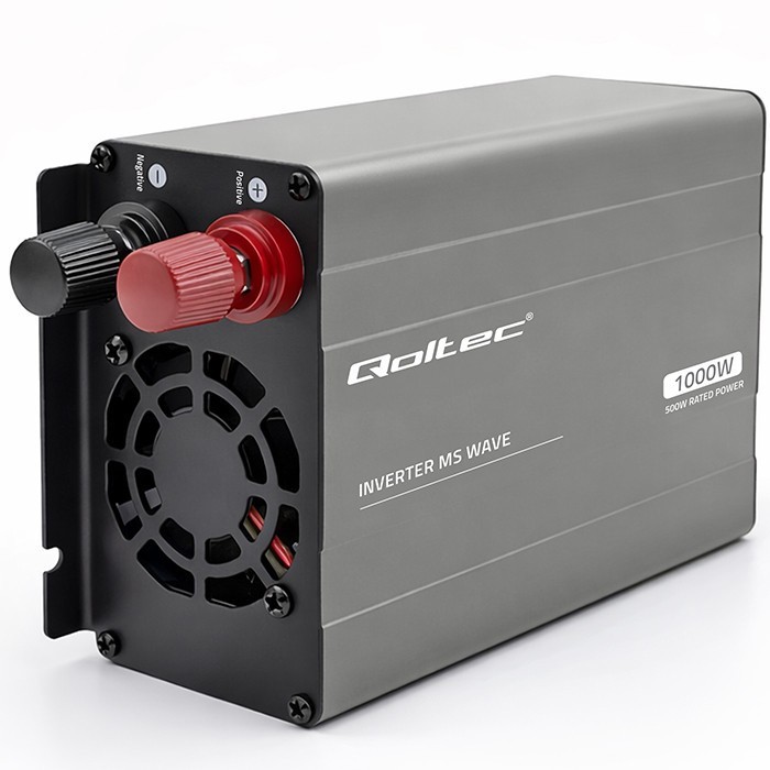 Qoltec Przetwornica napięcia MS Wave | 12V na 230V | 500/1000W