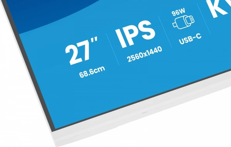 IIYAMA Monitor  27 cali XB2797QSNP-W1 IPS,QHD,USB-c Dock 96W,HDMI, 350cd,1ms, DP, DisplayPort x1 (Daisy Chain MST max. 2560 x1440), USB HUB x4, RJ45