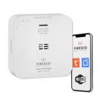 Firesco Czujnik tlenku węgla Tuya/WiFi FCO-850 WF, czujnik tlenku węgla z komunikacja WiFi, Tuya / Smart Life, autonomiczny czujnik tlenku