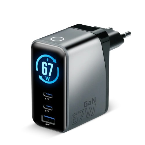 everActive Ładowarka sieciowa GaN QC4+ 67W SC-670Q 2x USB-C 1x USB