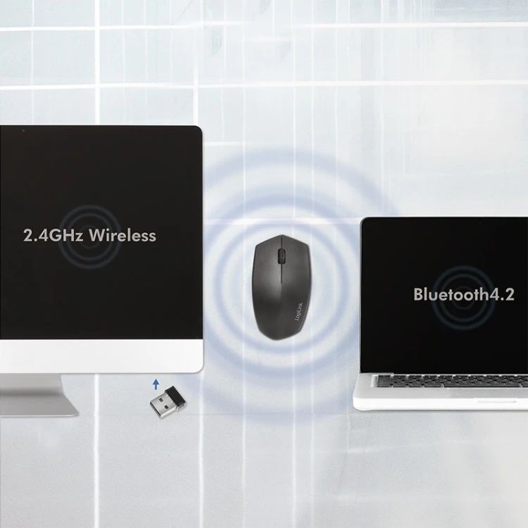 LogiLink Ergonomiczna mysz bezprzewodowa, 2.4GHz,1200dpi