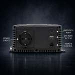 Qoltec Przetwornica napięcia Pure Sine Wave | 12V na 230V | 300/600W