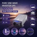 Qoltec Przetwornica napięcia Pure Sine Wave | 12V na 230V | 1000/2000W |UPS BYPASS