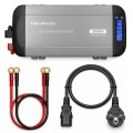Qoltec Przetwornica napięcia Pure Sine Wave | 12V na 230V | 1000/2000W |UPS BYPASS
