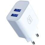 3MK Ładowarka sieciowa 10W 2xUSB-A 2,4A FlowPower biała