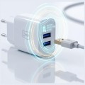 3MK Ładowarka sieciowa 10W 2xUSB-A 2,4A FlowPower biała