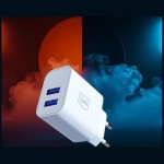 3MK Ładowarka sieciowa 10W 2xUSB-A 2,4A FlowPower biała