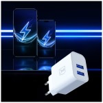 3MK Ładowarka sieciowa 10W 2xUSB-A 2,4A FlowPower biała