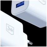 3MK Ładowarka sieciowa 10W 2xUSB-A 2,4A FlowPower biała