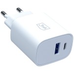 3MK Ładowarka sieciowa 25W USB-A USB-C PD QC4+ FlowPower biała