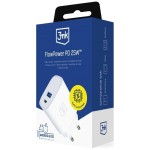3MK Ładowarka sieciowa 25W USB-A USB-C PD QC4+ FlowPower biała