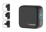 Verbatim Ładowarka Mini GaN 65W TFT 2xUSB-C 1xUSB-A  EU/UK/USA 30238