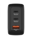 Verbatim Ładowarka Mini GaN 65W TFT 2xUSB-C 1xUSB-A  EU/UK/USA 30238
