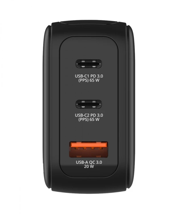 Verbatim Ładowarka Mini GaN 65W TFT 2xUSB-C 1xUSB-A  EU/UK/USA 30238